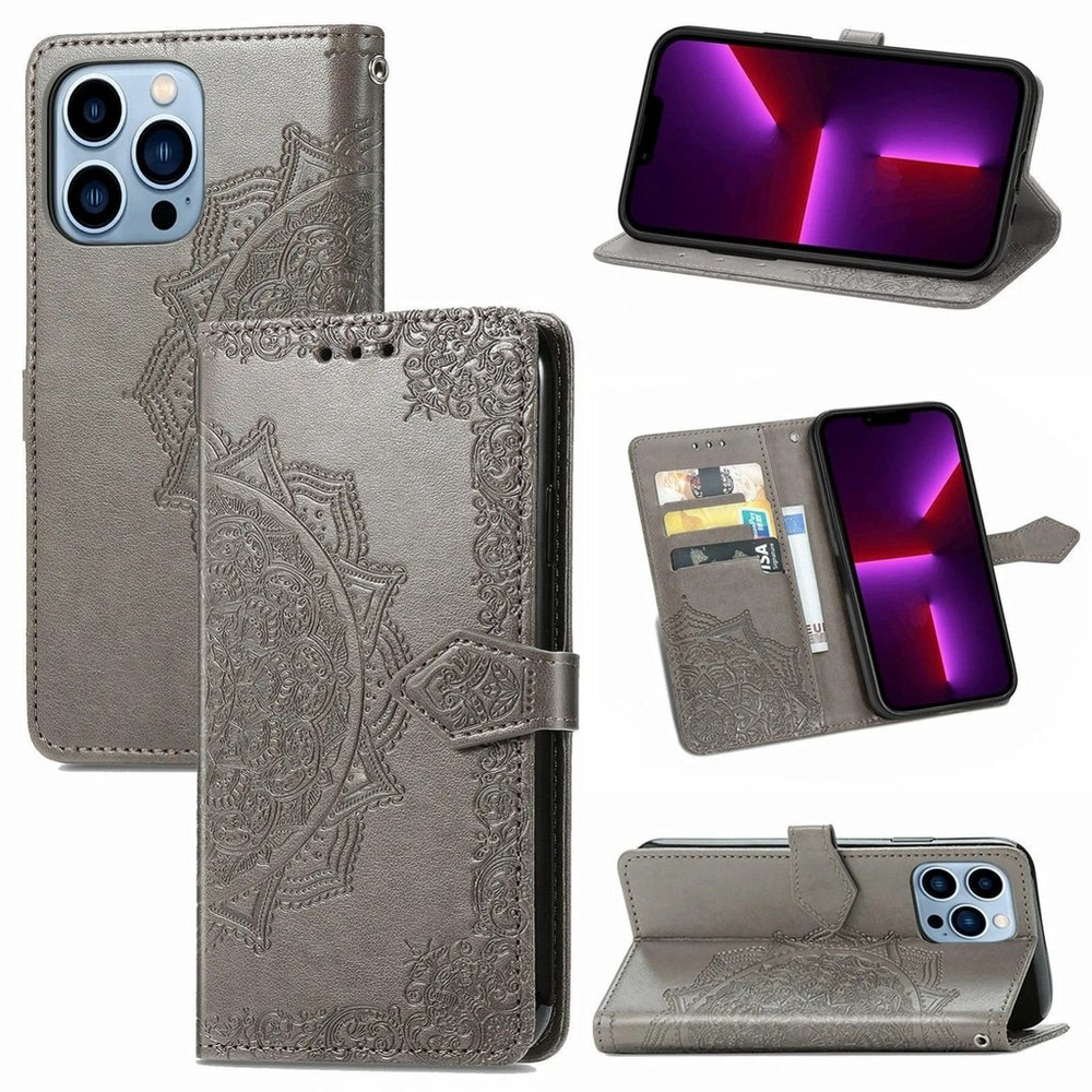 3-in-1 Phone Case In Gray For iPhone 15